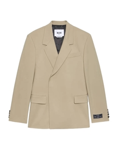 Однобортный пиджак на пуговицах, коричневый Msgm