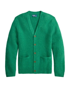 Кардиган с накладными карманами, зеленый Polo ralph lauren