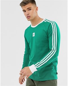 Зеленая футболка с длинными рукавами Adidas skateboarding