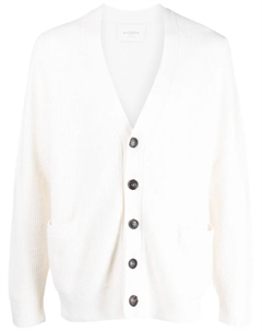Шерстяной кардиган с V-образным вырезом, белый Ballantyne