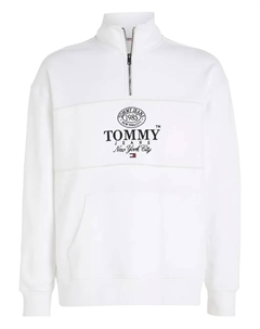 Свитшот с панельным дизайном и молнией до середины, белый Tommy hilfiger