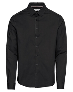 Рубашка на пуговицах классического кроя SO Tyler, Black Solid