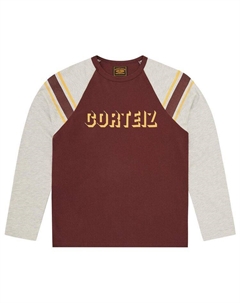 Лонгслив 97 Heavyweight Raglan Long-Sleeve, Burgundy Corteiz