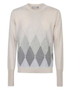 Кашемировый свитер с ромбовидным узором, нейтральный Ballantyne