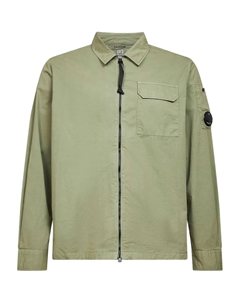 Рубашка-куртка на молнии с накладными карманами, зеленый C.p. company