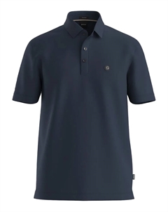 Рубашка поло с нашивкой-логотипом, синий Boss