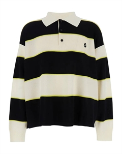 Поло в полоску с логотипом, черный Alexander mcqueen