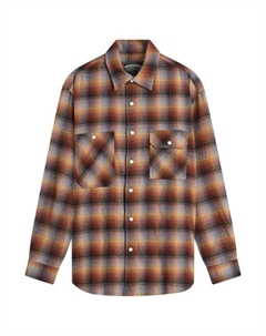 Рабочая рубашка из фланелевой ткани в клетку, Brown Sky Frizmworks