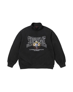 Пуловер Crest Appliqué Half Zip Pullover, Black Supreme