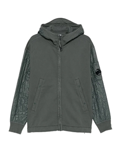 Стеганая куртка на молнии с капюшоном, серый C.p. company