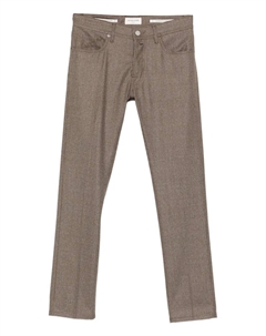 Прямые брюки из вирджинской шерсти, коричневый Jacob cohen