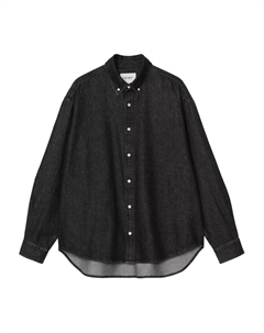 Джинсовая рубашка на пуговицах, черный Carhartt wip