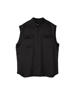 Рубашка Jumbo Sleeveless Shirt, Black Rick owens