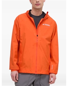 Куртка с капюшоном на молнии спереди, оранжевый Adidas