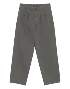 Брюки прямого кроя со складками, серый Aspesi