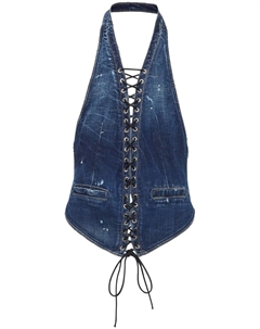 Джинсовая рубашка без рукавов, синий Dsquared2