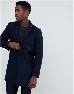 Темно синее пальто с добавлением шерсти Farah Portobello Farah smart