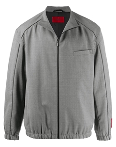 Полосатая куртка на молнии, серый Hugo