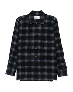 Клетчатая рубашка из шерсти, синий Universal works