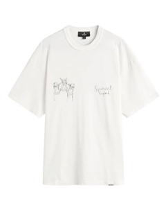 Футболка с изображением породистых собак, нарисованных от руки, Flat White Represent