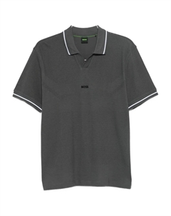 Поло из жаккарда, серый Boss