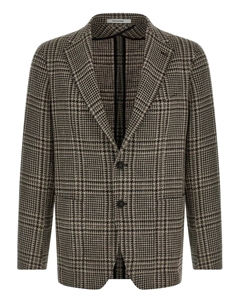 Пиджак в гусиную лапку, коричневый Tagliatore