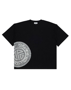 Футболка Laurier Stamp Printed Logo Jersey Oversized Tee, Black Jean paul gaultier