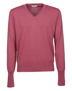 Кашемировый свитер с V-образным вырезом, красный Ballantyne