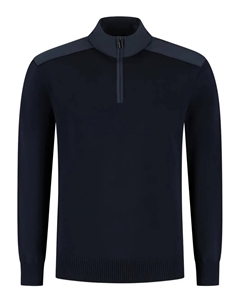 Свитер с высоким воротником и наполовину застежкой-молнией, синий Paul & shark