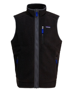 Флисовый жилет на молнии спереди, черный Patagonia