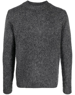 Шерстяной джемпер с круглым вырезом, серый Aspesi