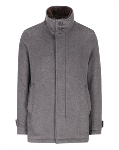 Кашемировая куртка с высоким воротником, серый Herno