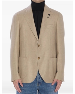 Кашемировый пиджак с накладными карманами, нейтральный Lardini