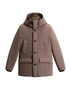 Куртка на пуговицах с капюшоном, коричневый Woolrich