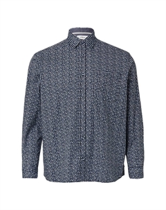 Рубашка Slim Fit на пуговицах, Navy/Opal S.oliver
