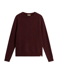 Свитер в рубчик с круглым вырезом, красный Woolrich