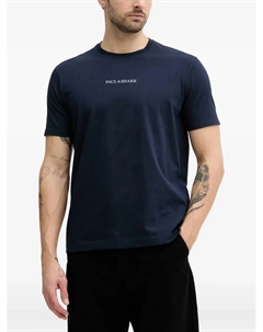 Хлопковая футболка с логотипом, синий Paul & shark