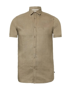 Рубашка на пуговицах классического кроя, Khaki S.oliver