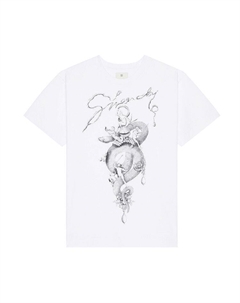 Футболка Snake Printed Crewneck T-Shirt, White Givenchy