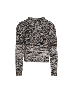 Свитер Boxy Crew Neck Sweater, Black/White/Brown Lemaire