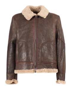 Дубленка из кожи, коричневый Stewart