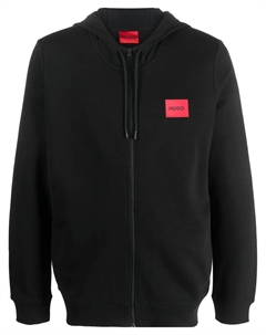 Худи с нашивкой-логотипом, черный Hugo