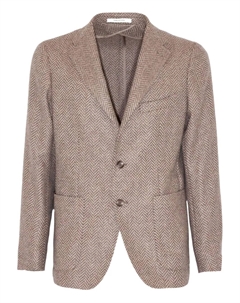 Пиджак с елочкой, коричневый Tagliatore