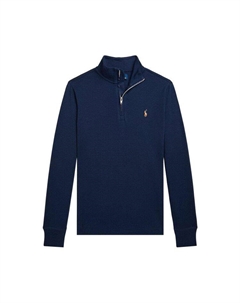 Лонгслив Long Sleeve Cotton Interlock Half-Zip, Refined Navy Polo ralph lauren