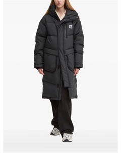 Стеганое пальто с капюшоном, черный Converse
