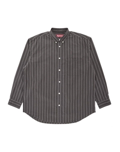 Рубашка Loose Fit Stripe Shirt, Grey Supreme