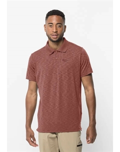 Рубашка с короткими рукавами "TRAVEL POLO M", красный Jack wolfskin