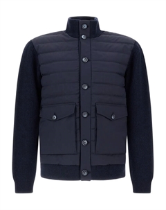 Стеганая куртка с высоким воротником, синий Herno