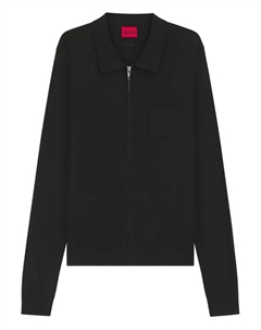 Рубашка-куртка с воротником поло, черный Hugo