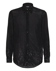 Рубашка в тонкую полоску, черный Dsquared2